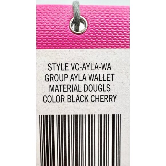 Vince Camuto Black Cherry Leather Wallet NWT - Picture 3 of 6